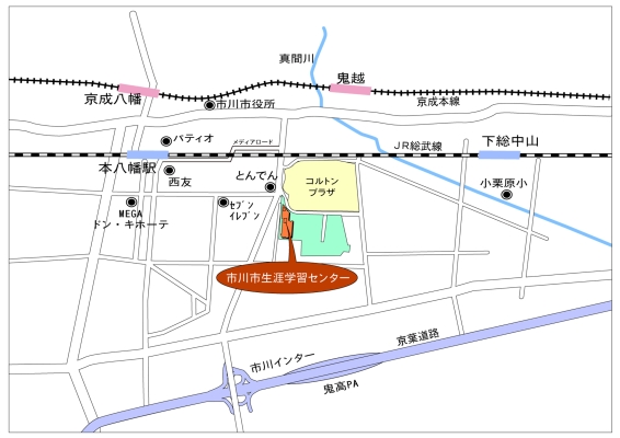 市川市文学ミュージアム地図